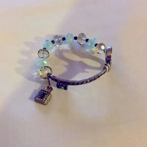 Marcasite Silver Tone Stretch Bracelet